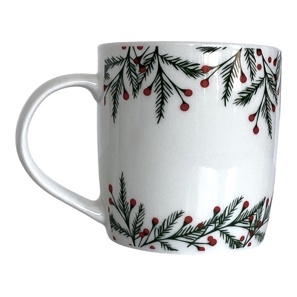 Starbucks 2020 Christmas Mermaid Holly Berry Garland Coffee Mug White Red Green - Picture 3 of 14